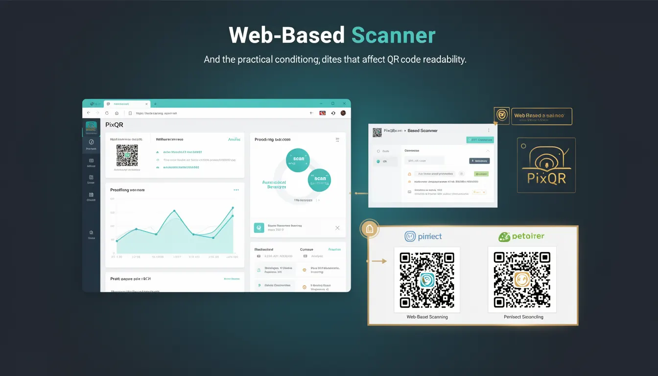 Web-Based Scanner - PixQR Developer Glossary Web-Based Scanner developer glossary illustration