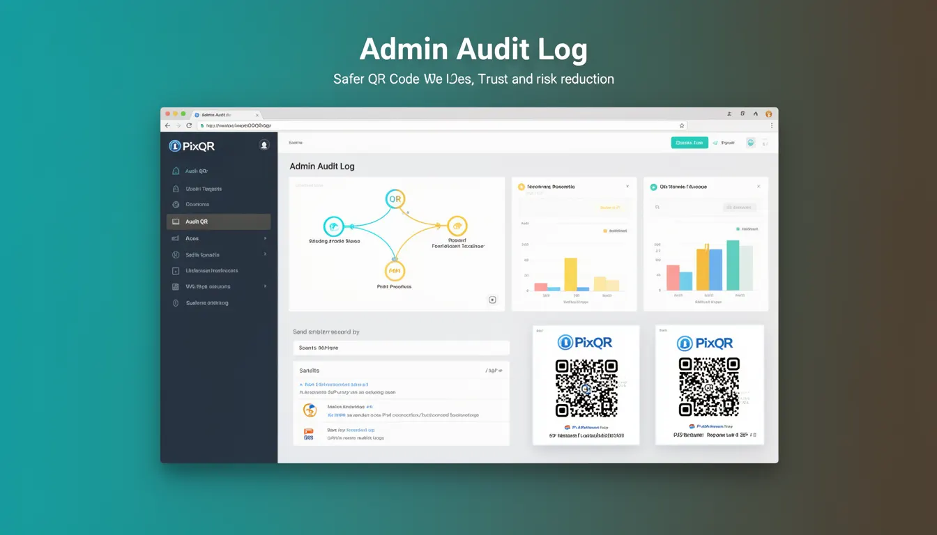 Admin Audit Log - PixQR Developer Glossary Admin Audit Log developer glossary illustration