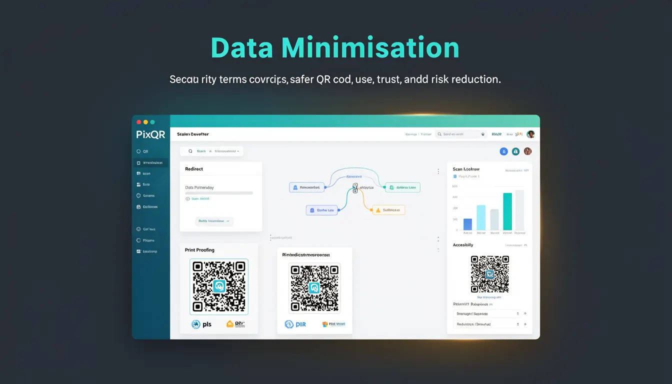 Data Minimisation - PixQR Developer Glossary Data Minimisation developer glossary illustration
