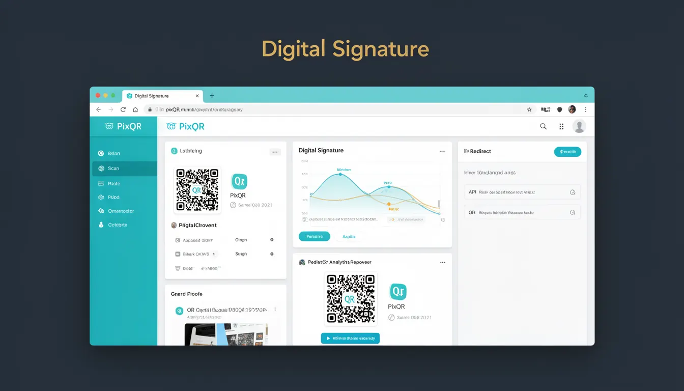 Digital Signature - PixQR Developer Glossary Digital Signature developer glossary illustration