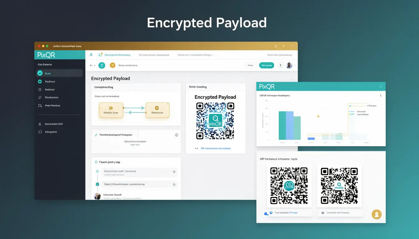 Encrypted Payload - PixQR Developer Glossary Encrypted Payload developer glossary illustration