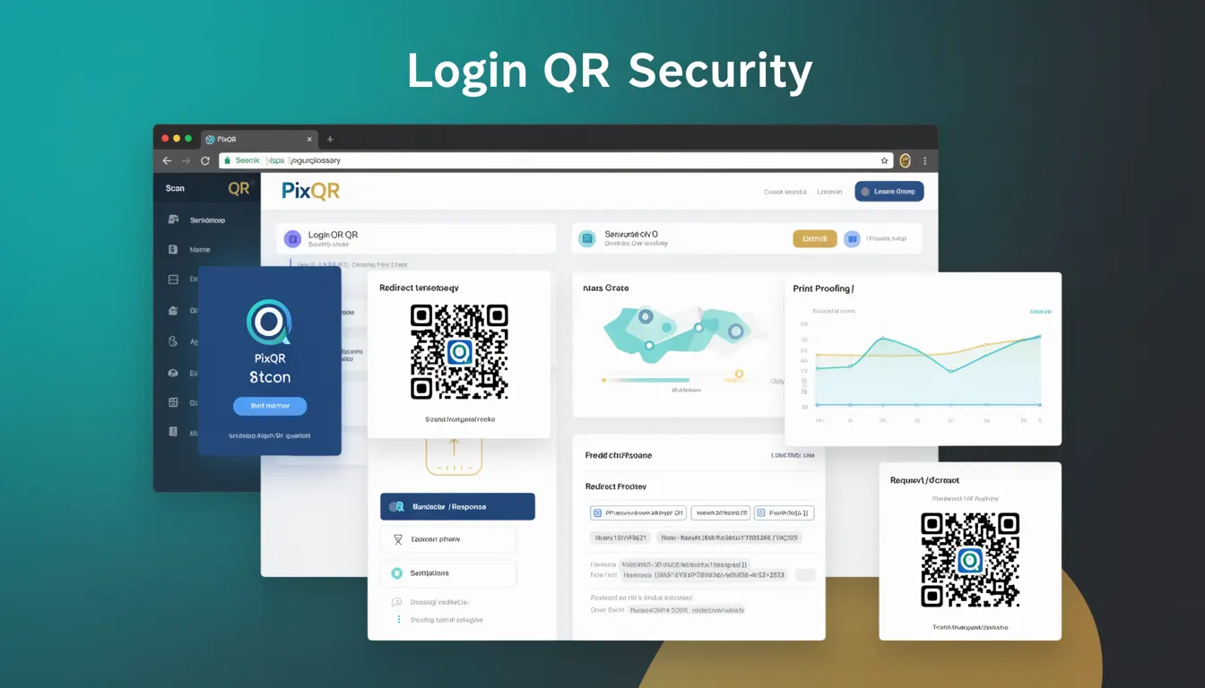 Login QR Security - PixQR Developer Glossary Login QR Security developer glossary illustration