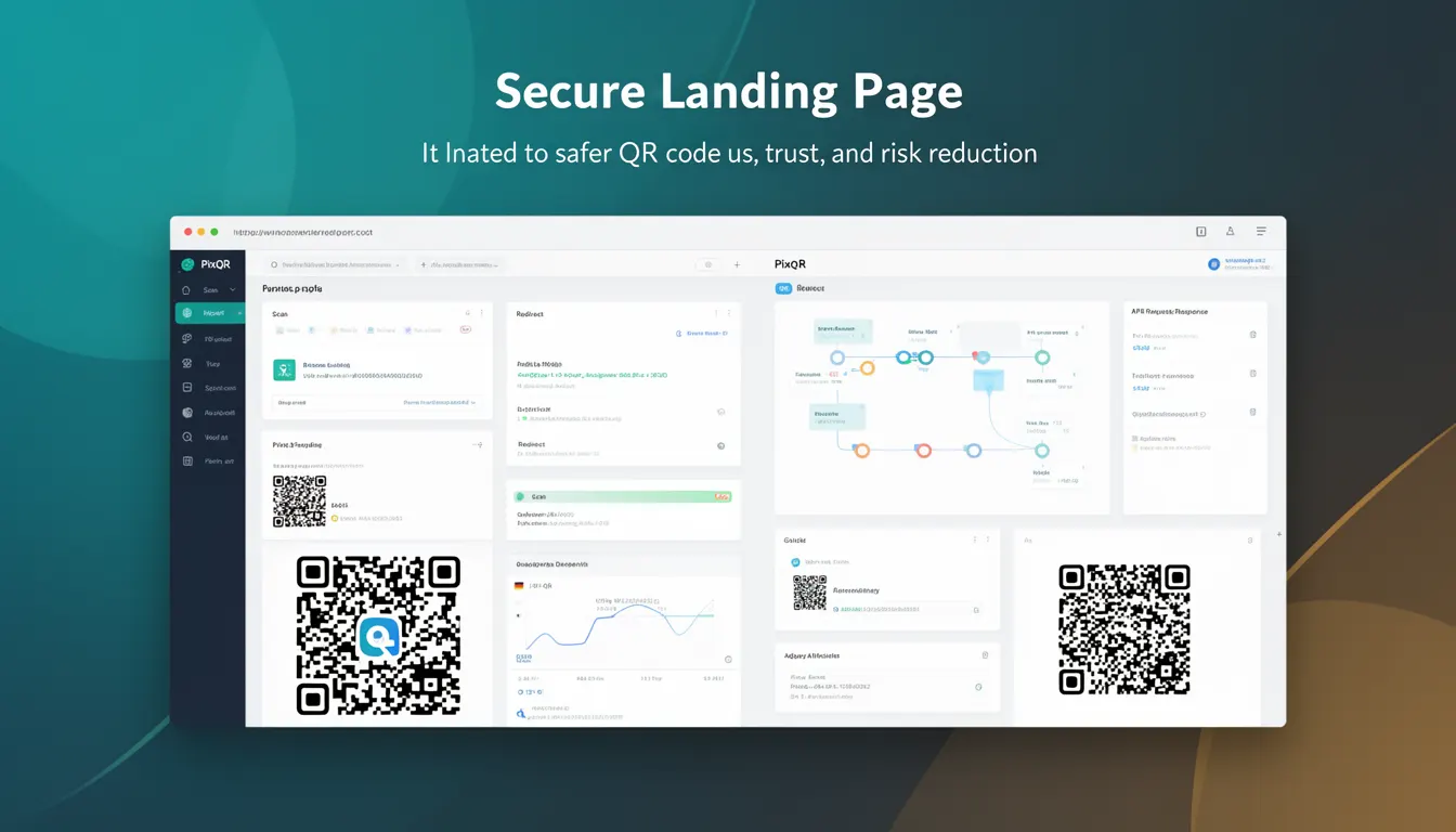 Secure Landing Page - PixQR Developer Glossary Secure Landing Page developer glossary illustration