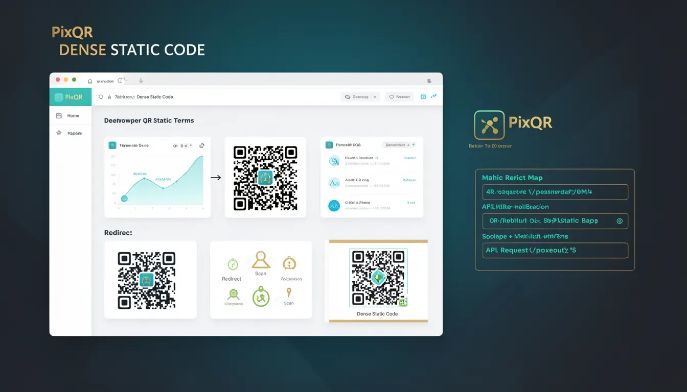 Dense Static Code - PixQR Developer Glossary Dense Static Code developer glossary illustration
