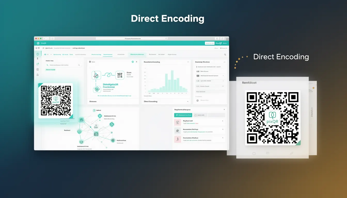 Direct Encoding - PixQR Developer Glossary Direct Encoding developer glossary illustration