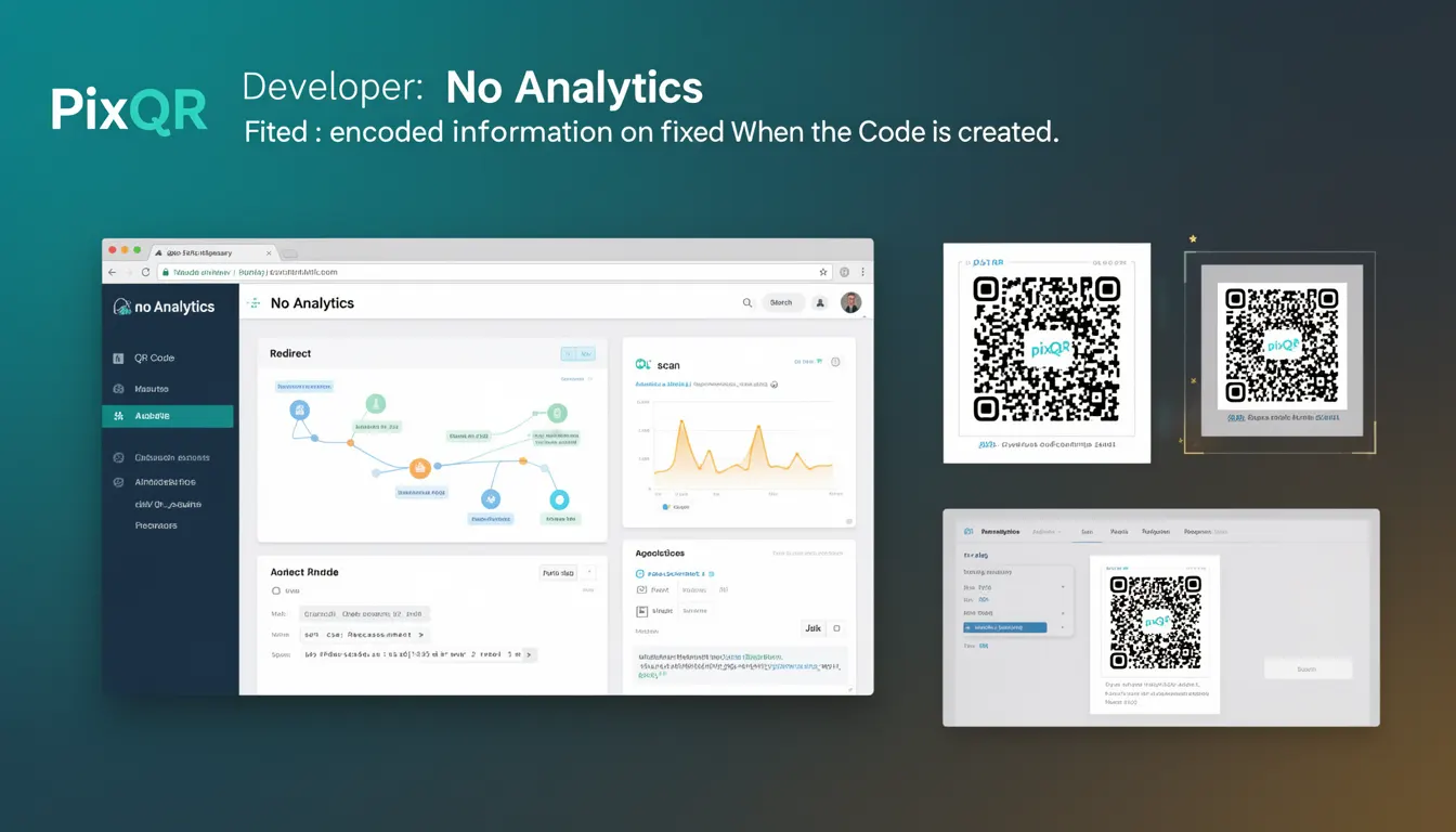 No Analytics - PixQR Developer Glossary No Analytics developer glossary illustration