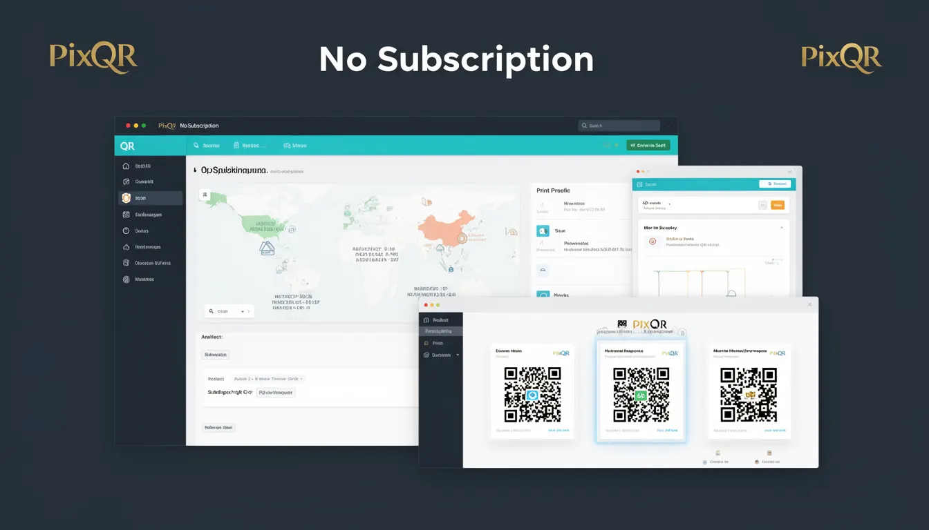 No Subscription - PixQR Developer Glossary No Subscription developer glossary illustration