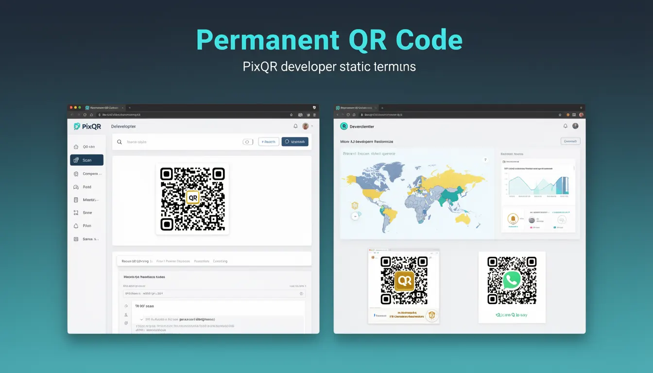 Permanent QR Code developer glossary illustration