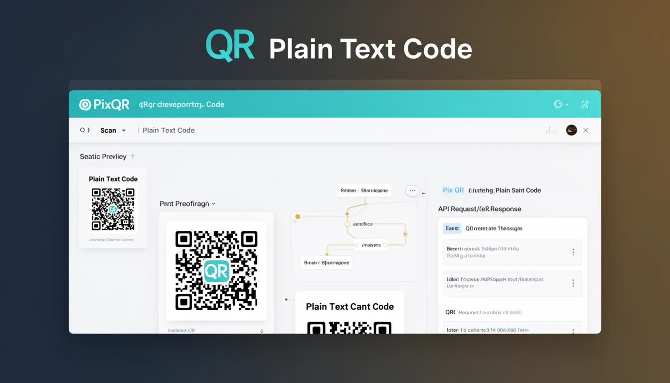 Plain Text Code - PixQR Developer Glossary Plain Text Code developer glossary illustration