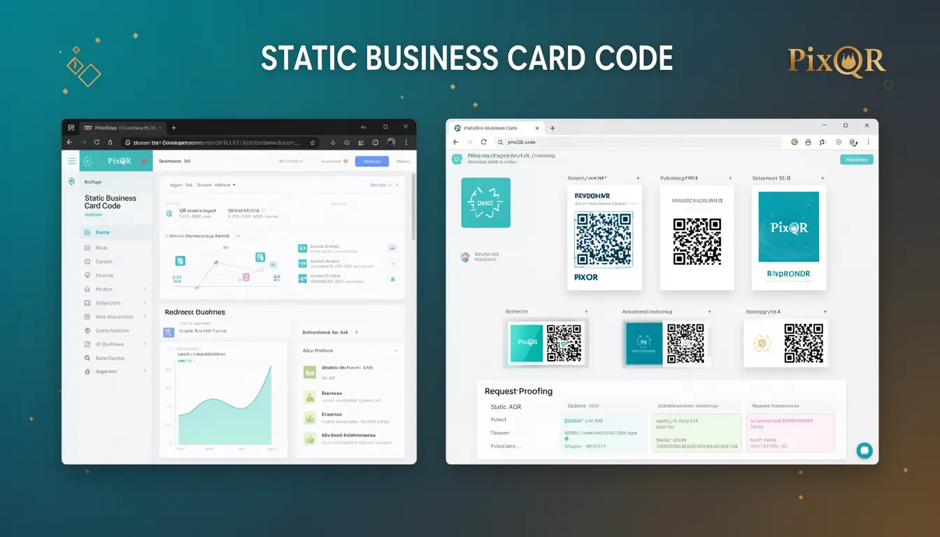 Static Business Card Code - PixQR Developer Glossary Static Business Card Code developer glossary illustration