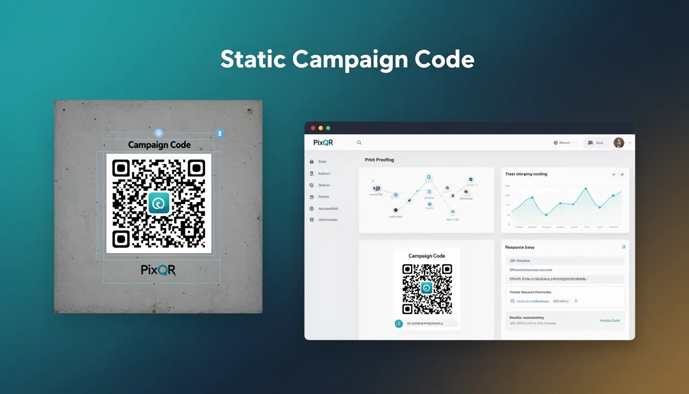 Static Campaign Code - PixQR Developer Glossary Static Campaign Code developer glossary illustration