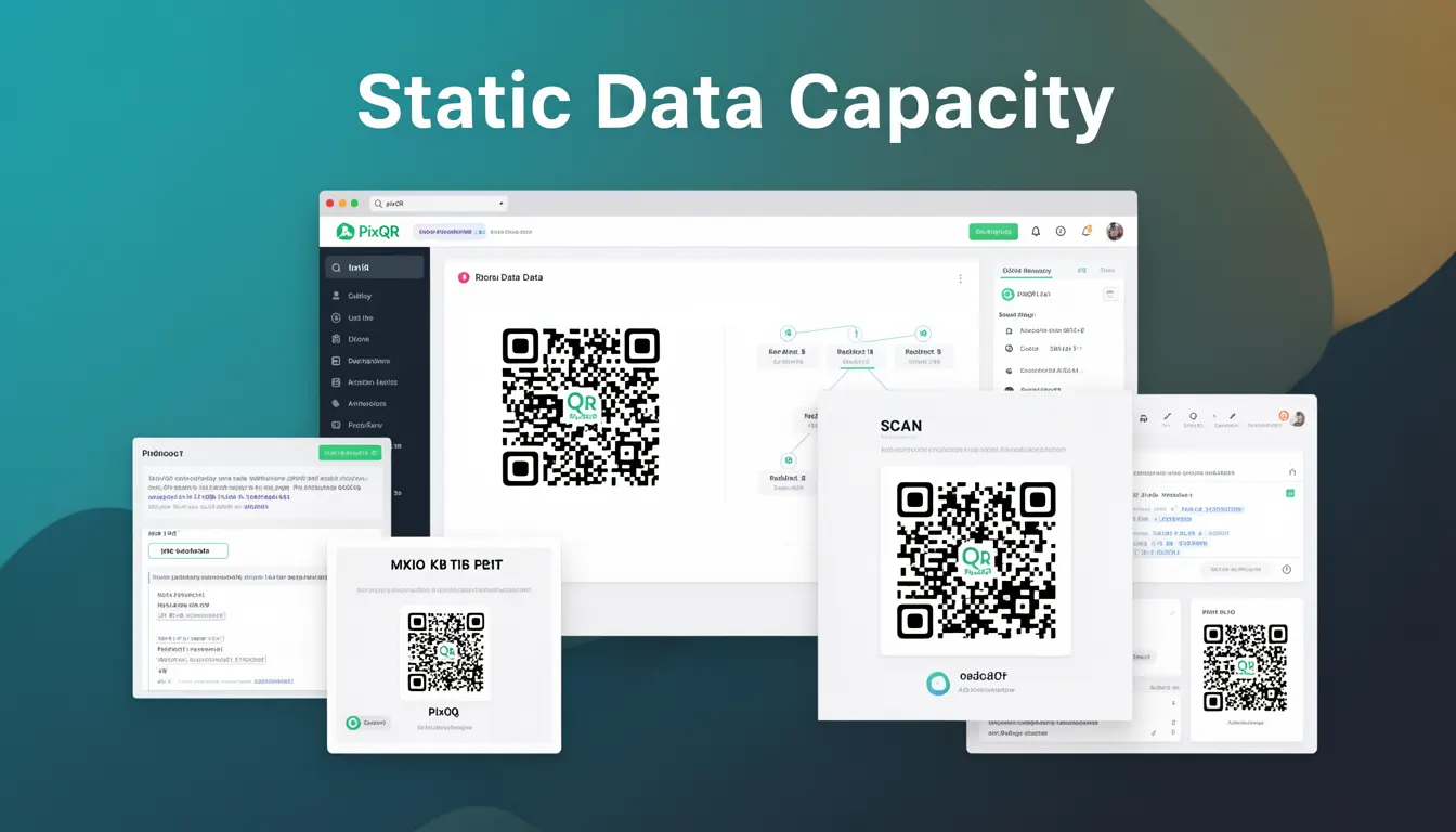 Static Data Capacity - PixQR Developer Glossary Static Data Capacity developer glossary illustration