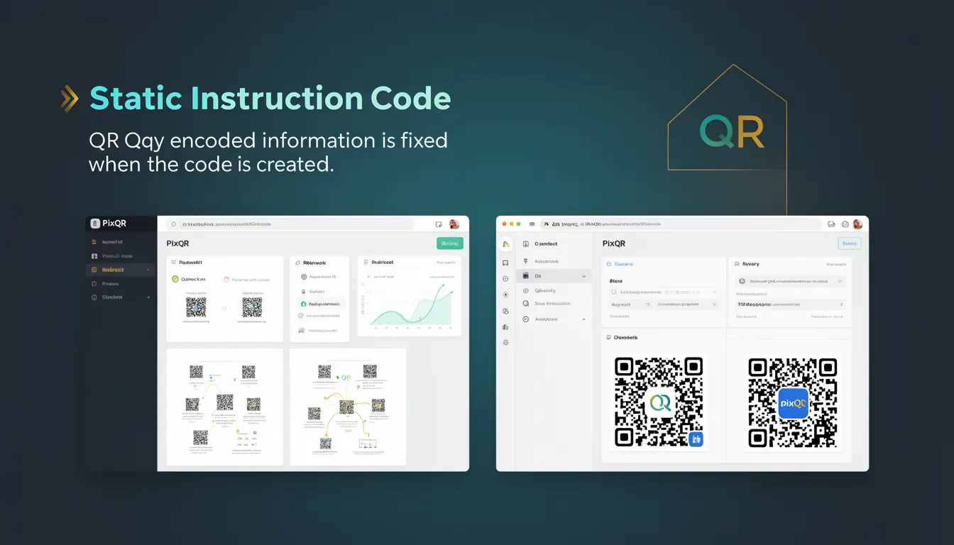 Static Instruction Code - PixQR Developer Glossary Static Instruction Code developer glossary illustration