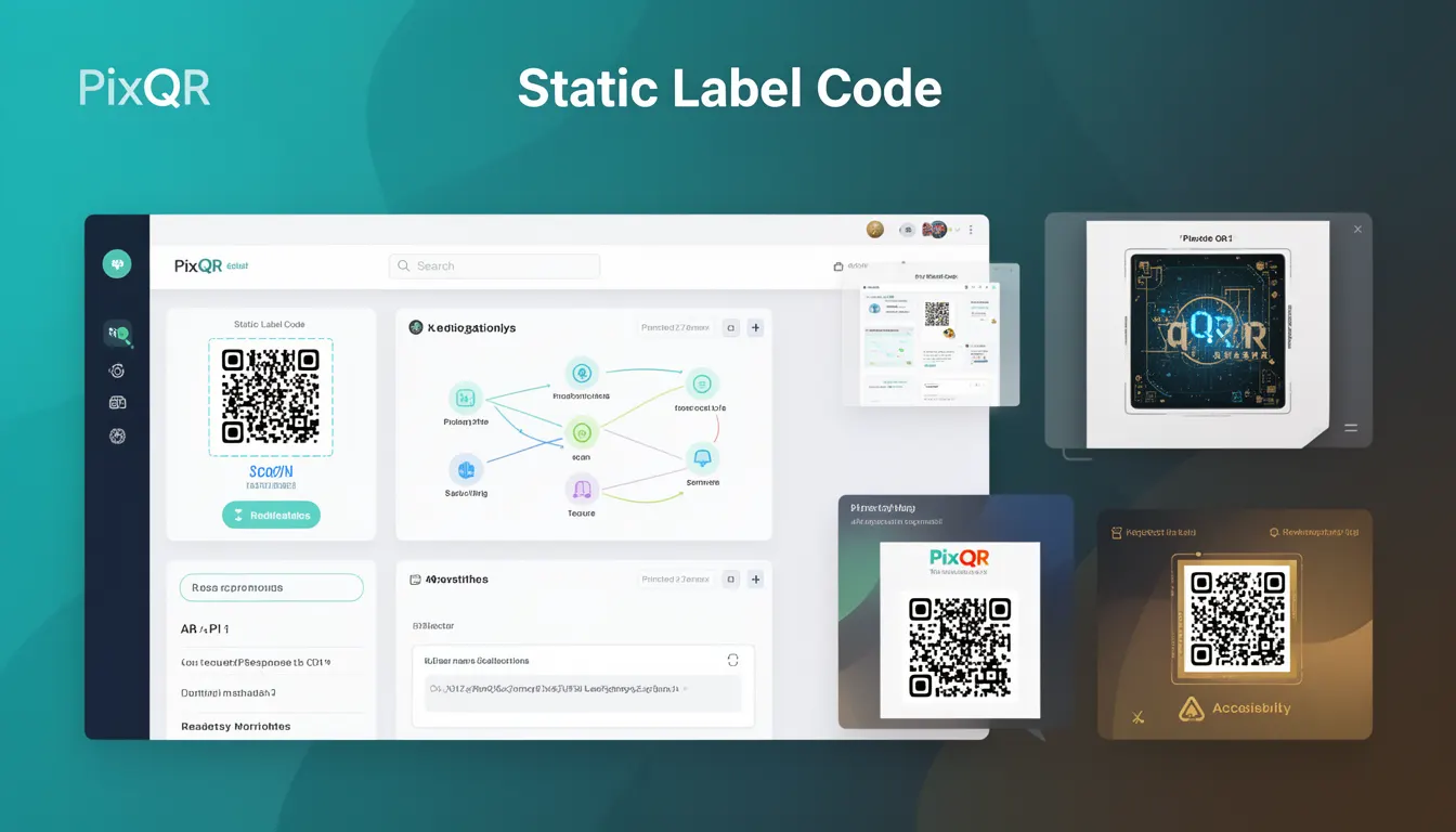 Static Label Code - PixQR Developer Glossary Static Label Code developer glossary illustration