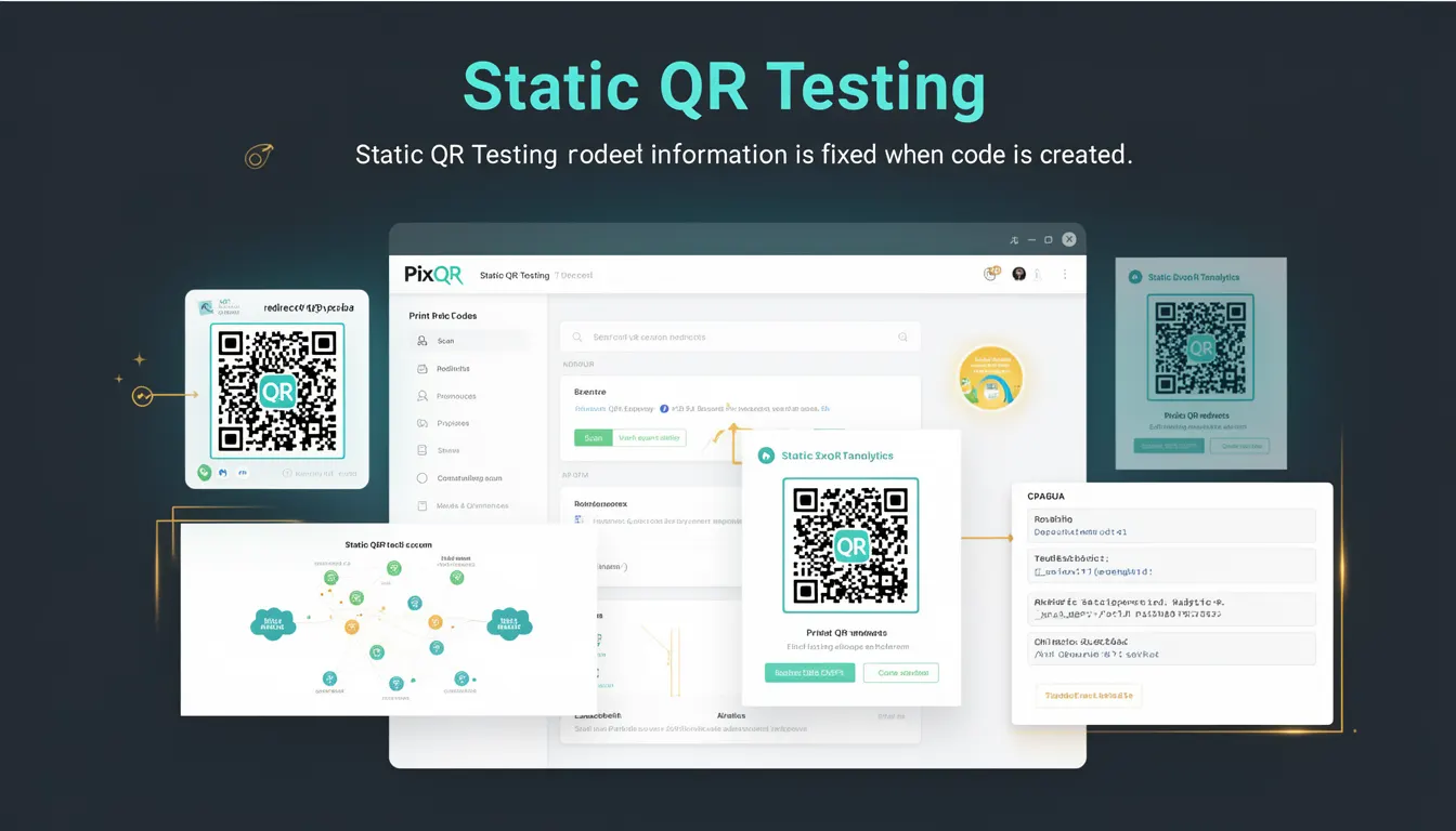 Static QR Testing - PixQR Developer Glossary Static QR Testing developer glossary illustration