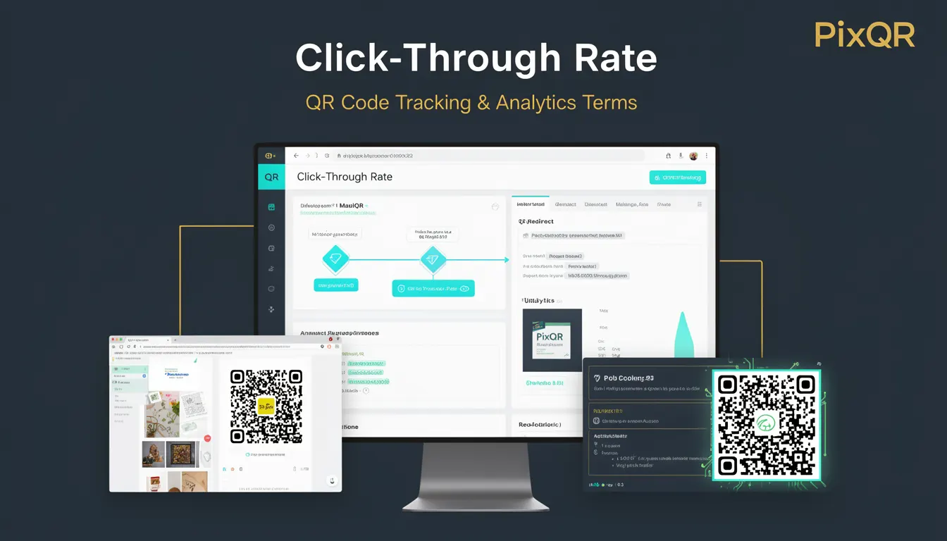 Click-Through Rate - PixQR Developer Glossary Click-Through Rate developer glossary illustration