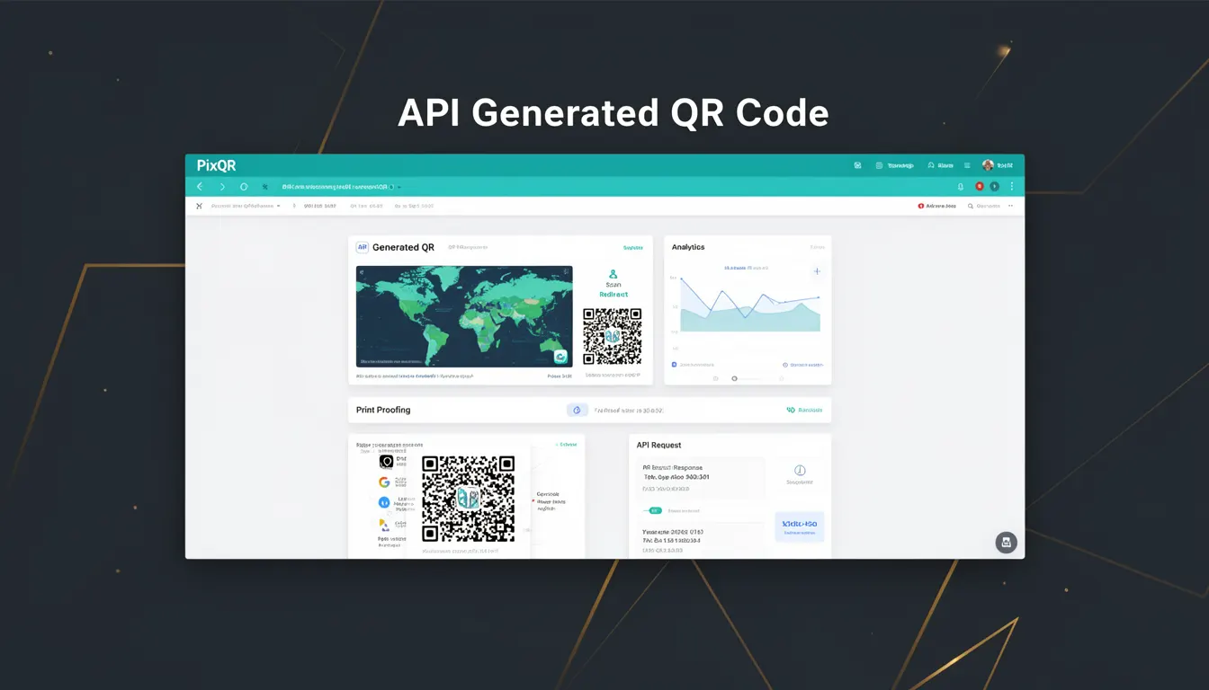 API Generated QR Code developer glossary illustration