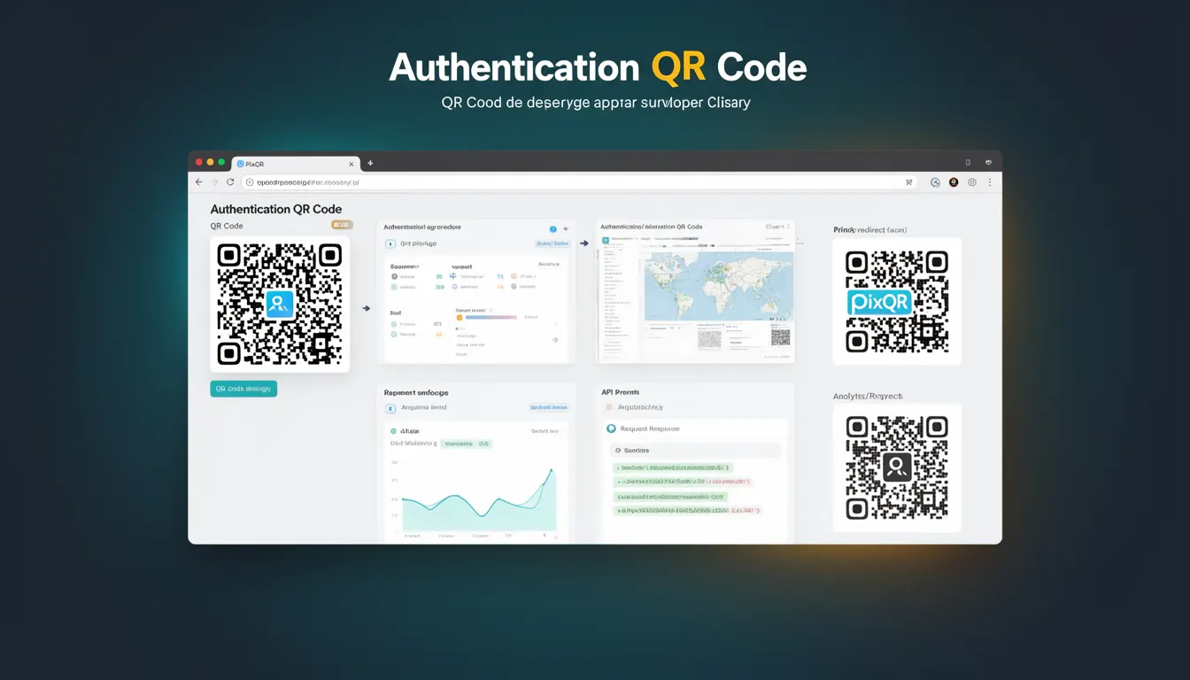 Authentication QR Code developer glossary illustration