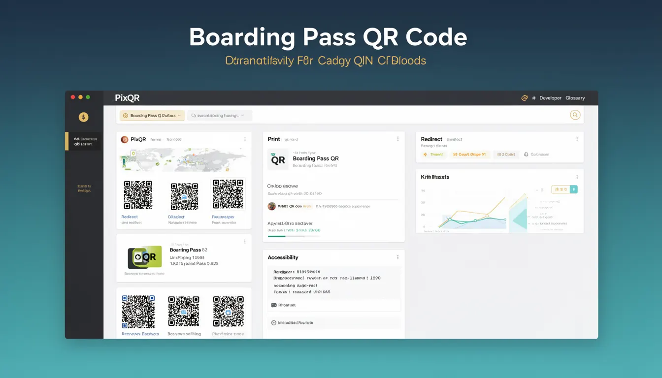Boarding Pass QR Code developer glossary illustration