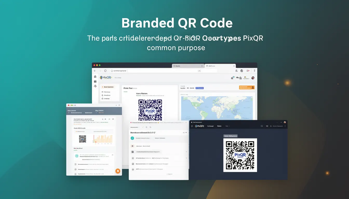 Branded QR Code - PixQR Developer Glossary Branded QR Code developer glossary illustration