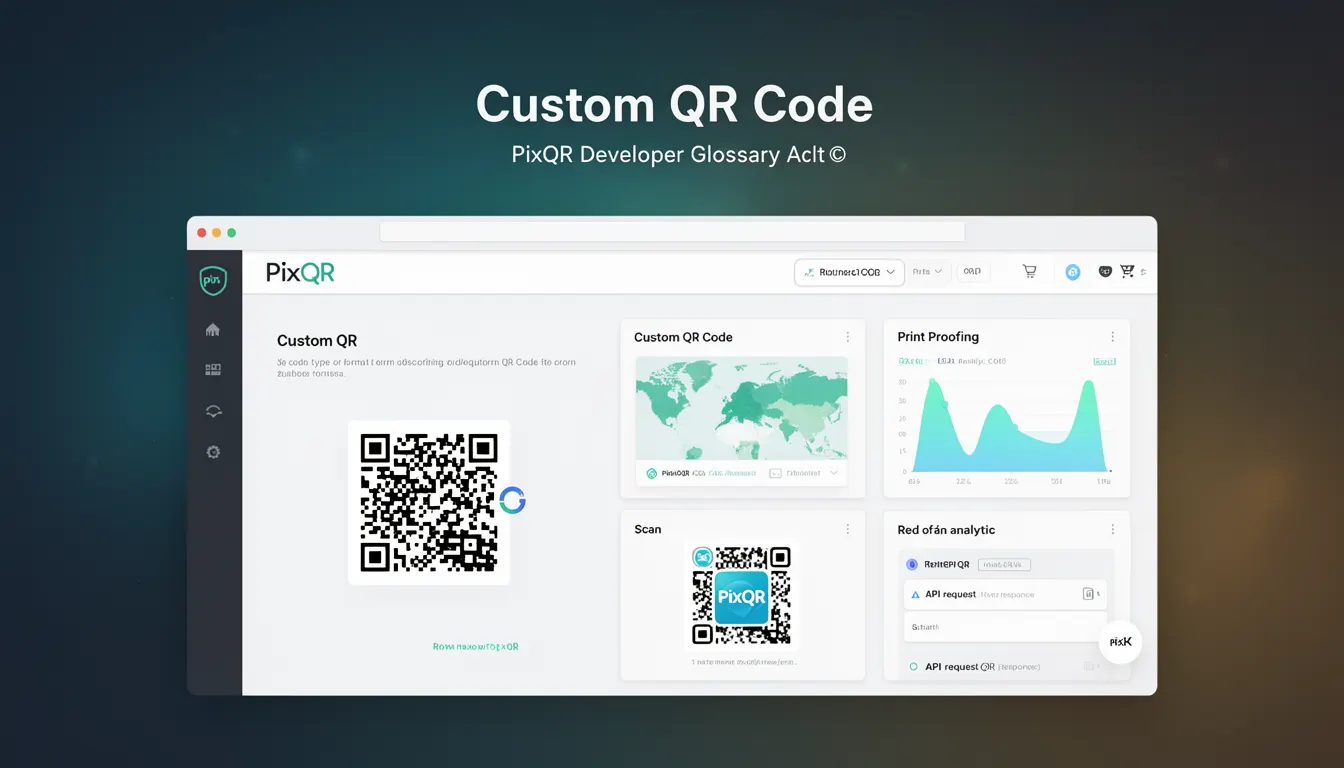 Custom QR Code developer glossary illustration
