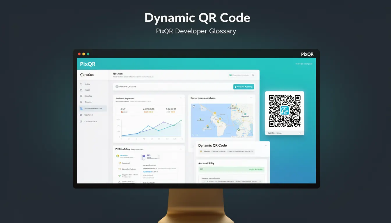 Dynamic QR Code developer glossary illustration