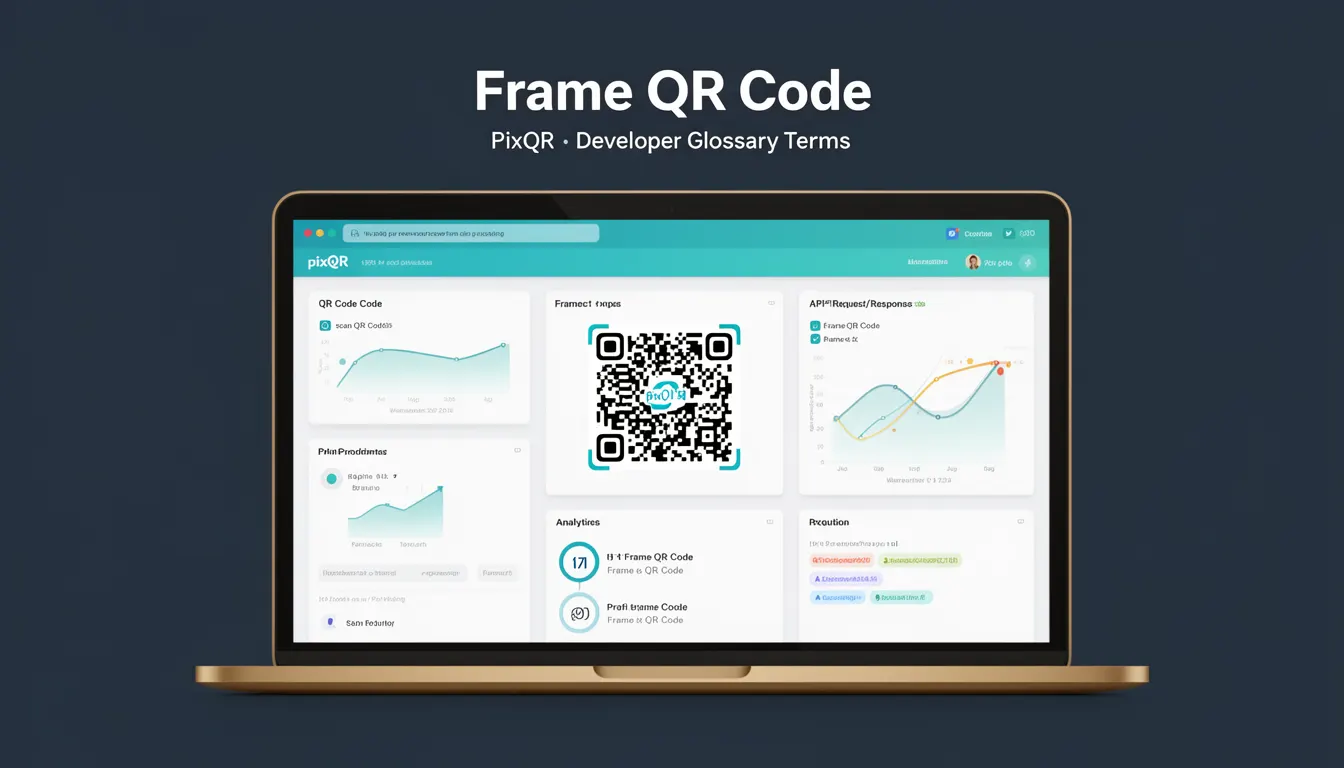 Frame QR Code developer glossary illustration