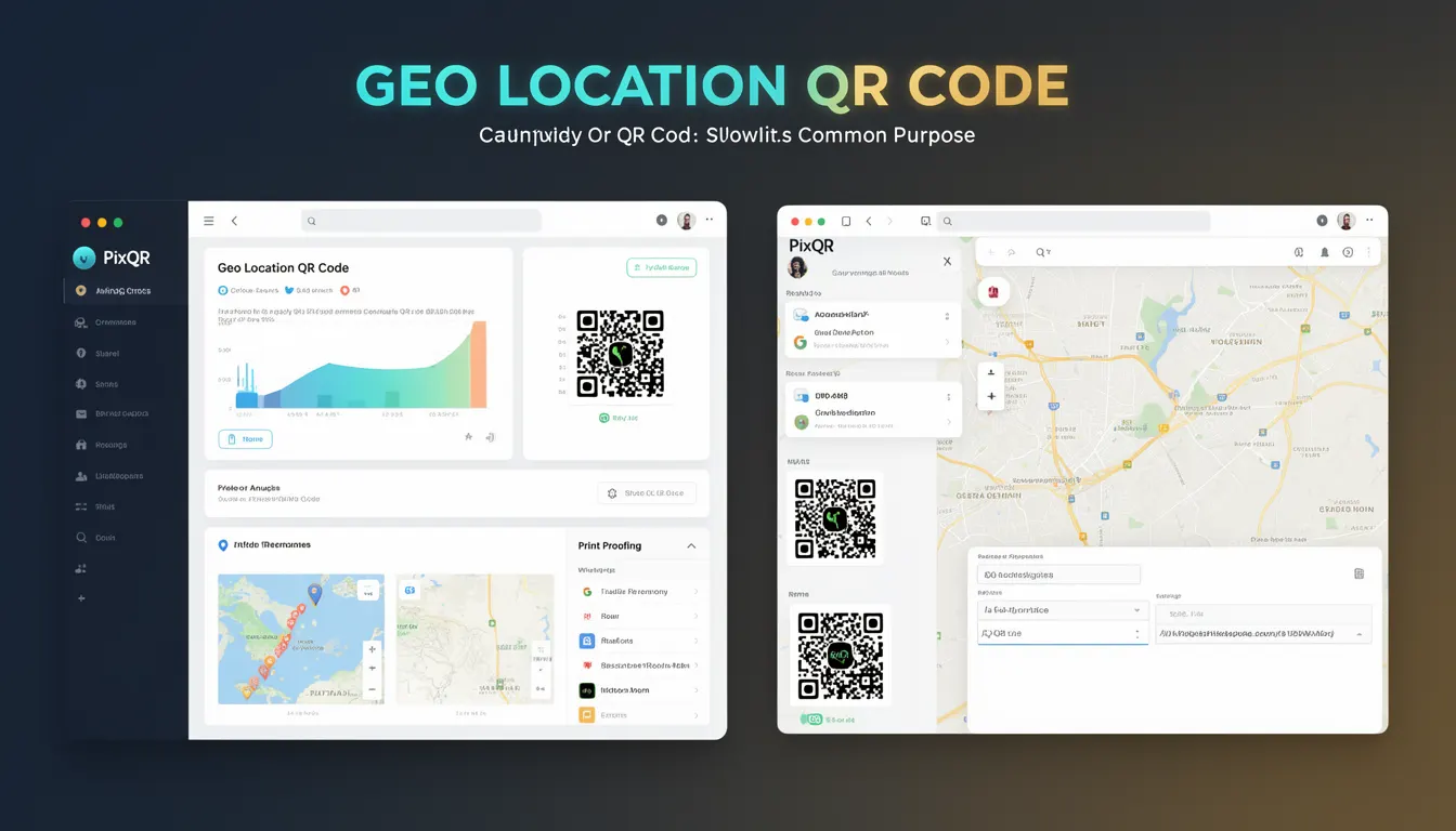 Geo Location QR Code developer glossary illustration