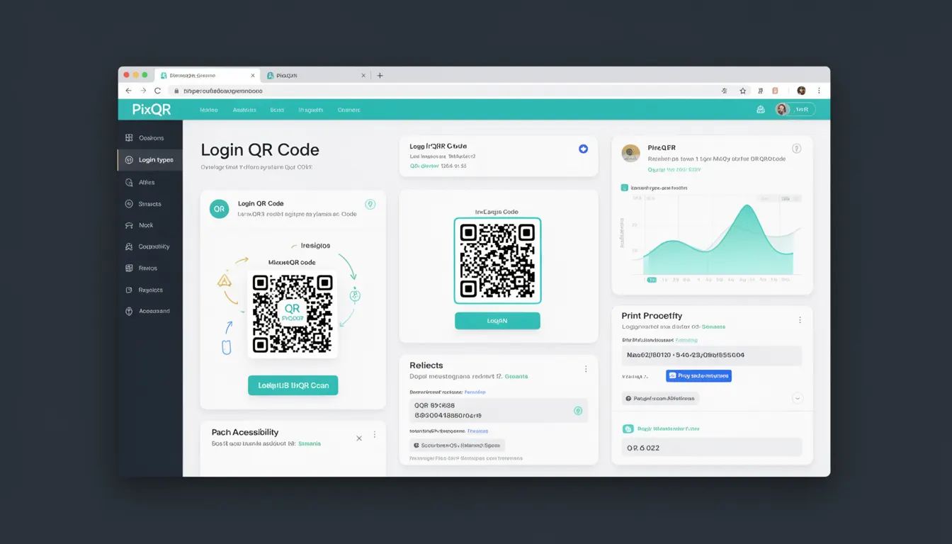 Login QR Code - PixQR Developer Glossary Login QR Code developer glossary illustration