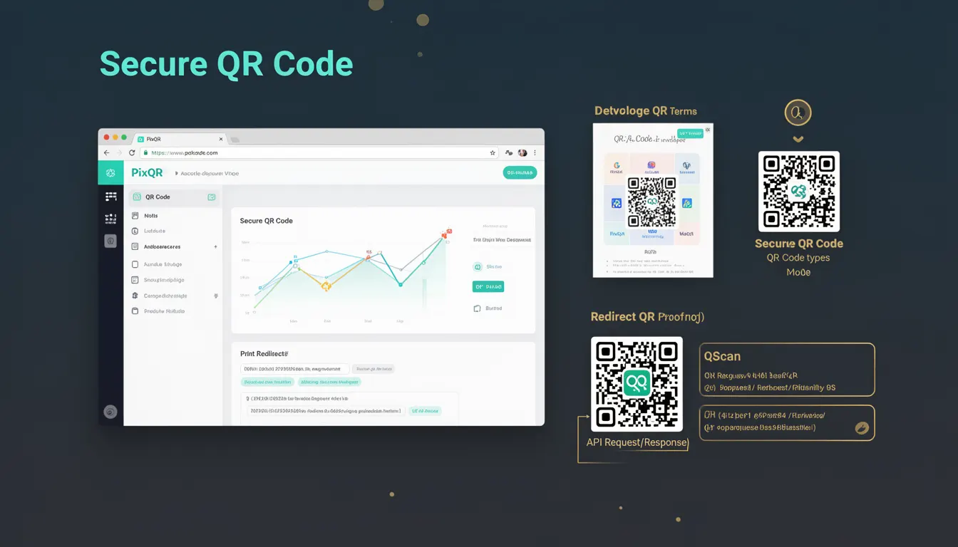 Secure QR Code developer glossary illustration