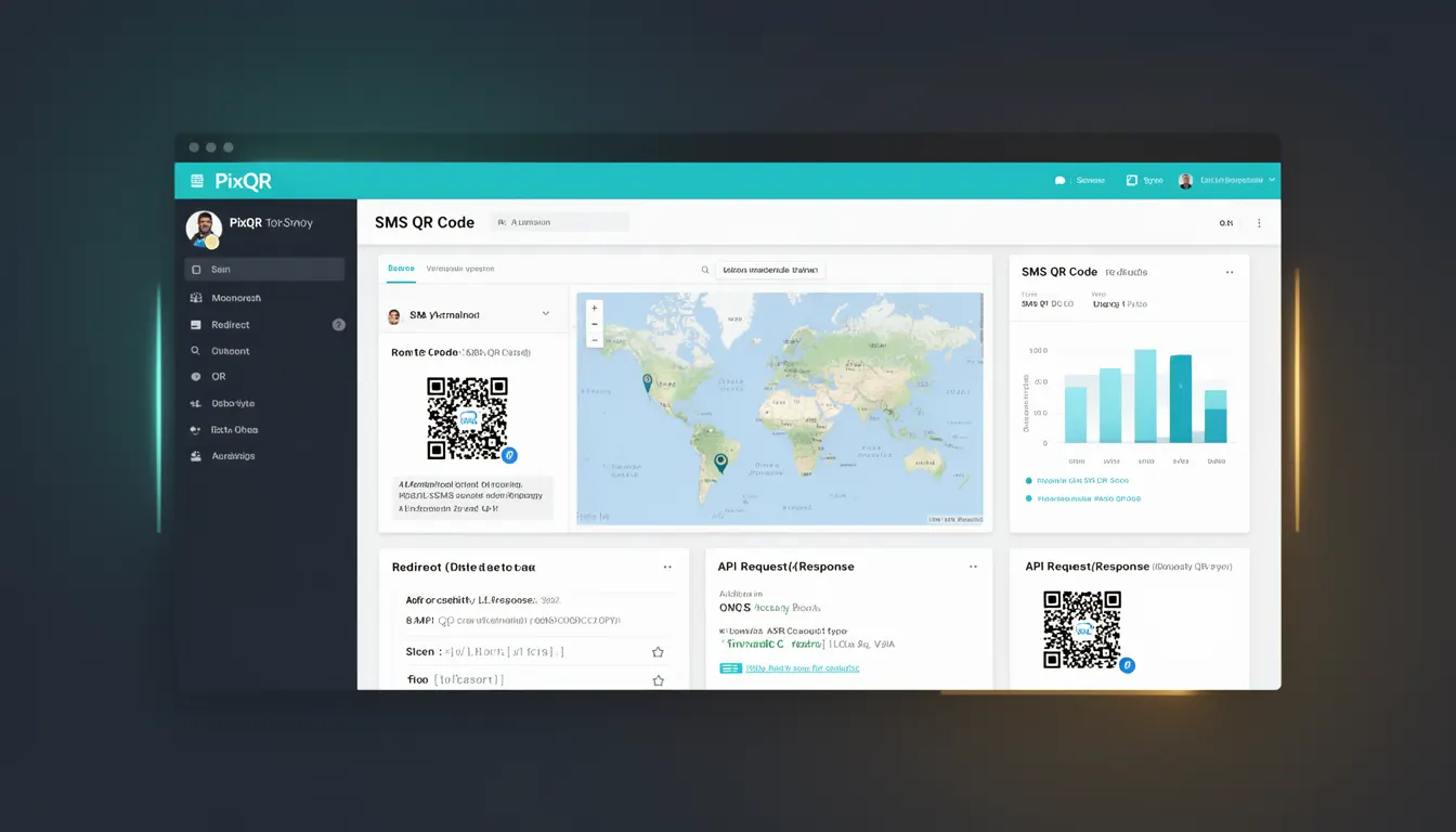 SMS QR Code - PixQR Developer Glossary SMS QR Code developer glossary illustration