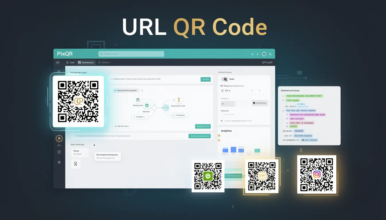 URL QR Code - PixQR Developer Glossary URL QR Code developer glossary illustration