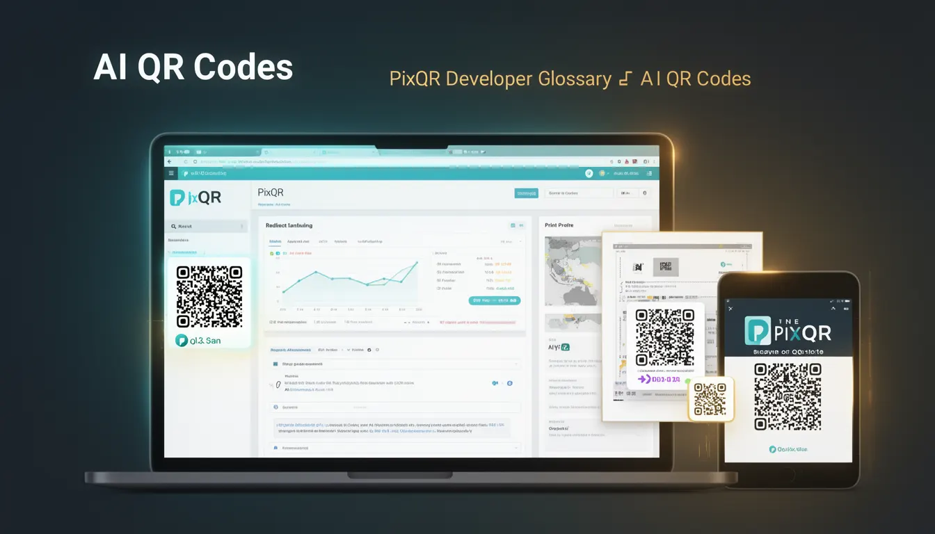 AI QR Codes developer glossary illustration