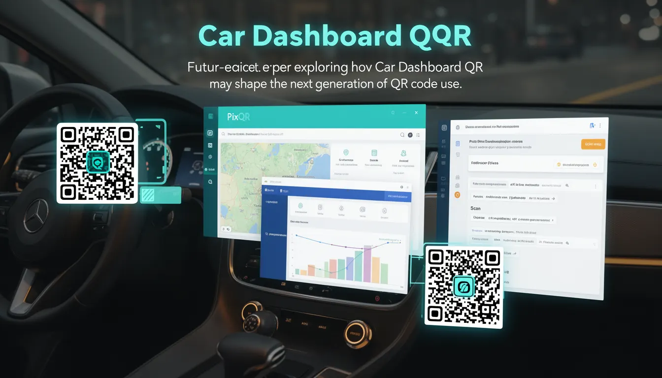 Car Dashboard QR developer glossary illustration