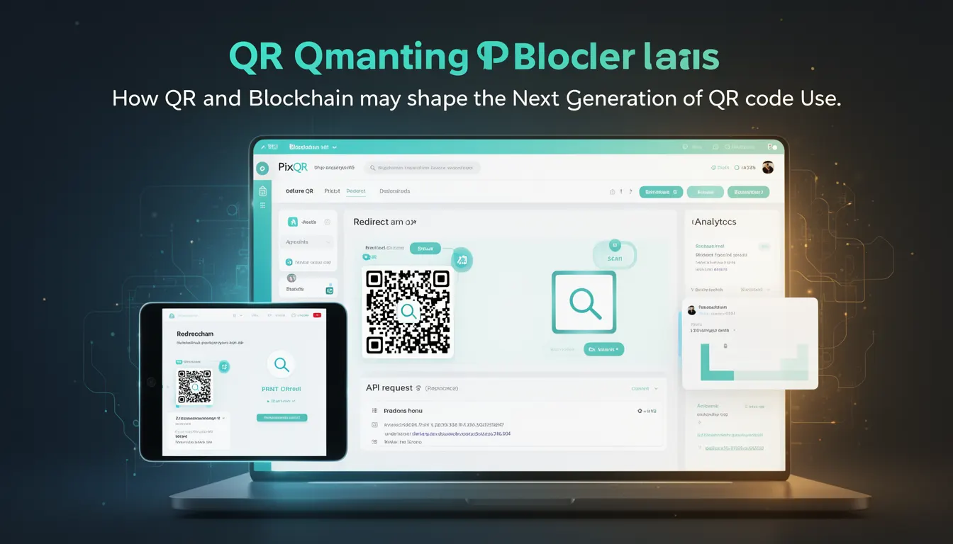 QR and Blockchain developer glossary illustration
