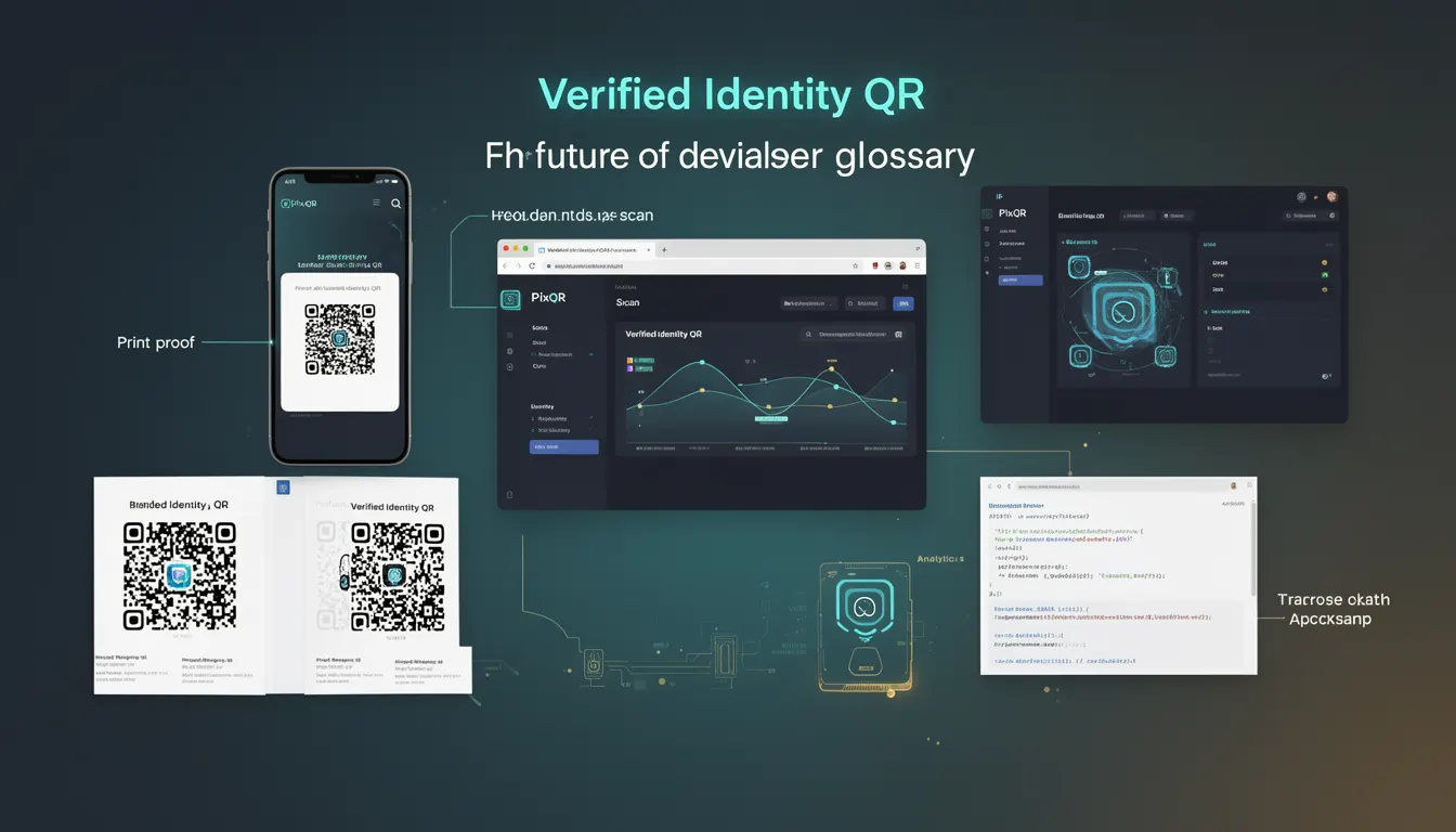 Verified Identity QR developer glossary illustration